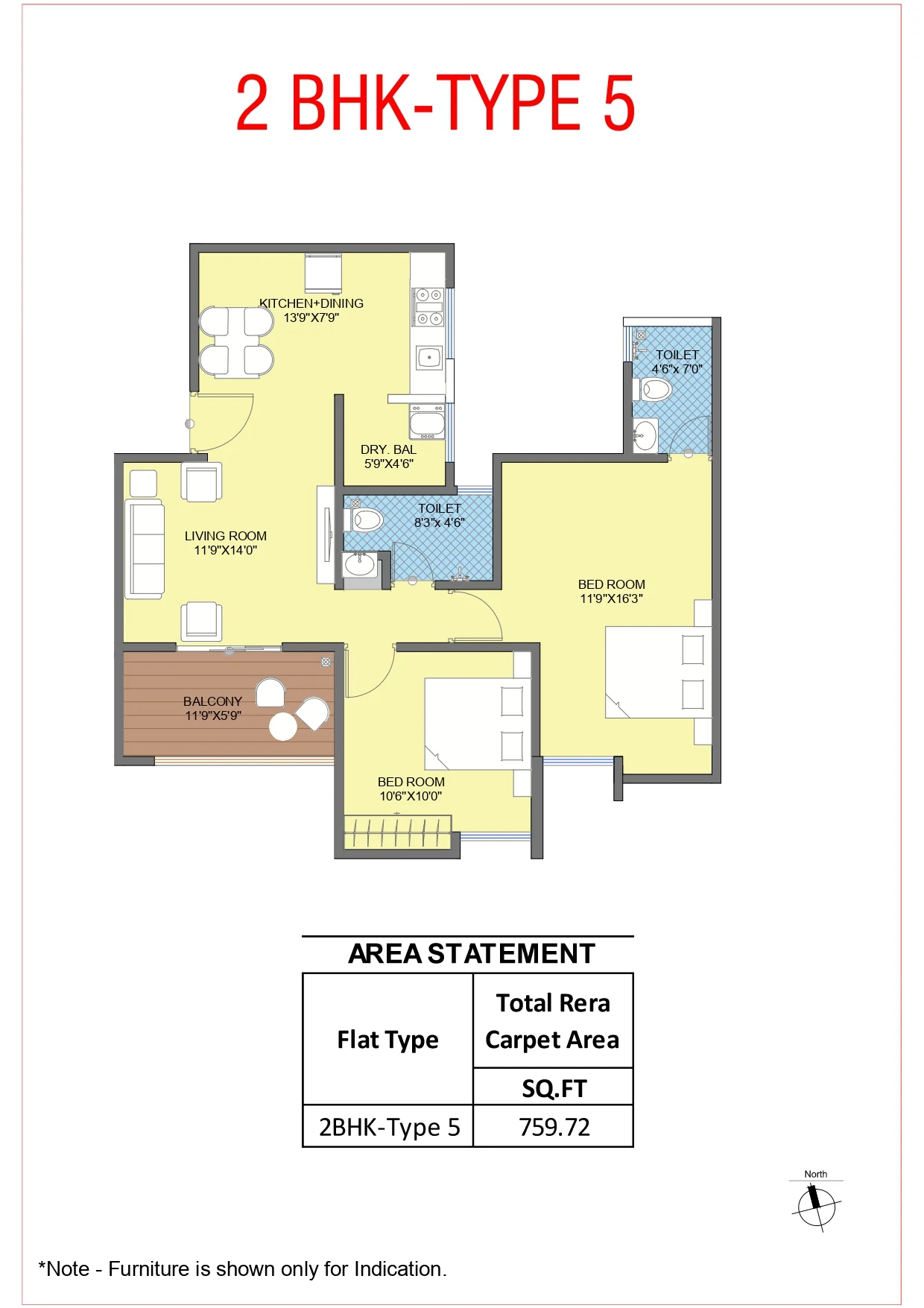 2 BHK Type 5 — 48 Central Park