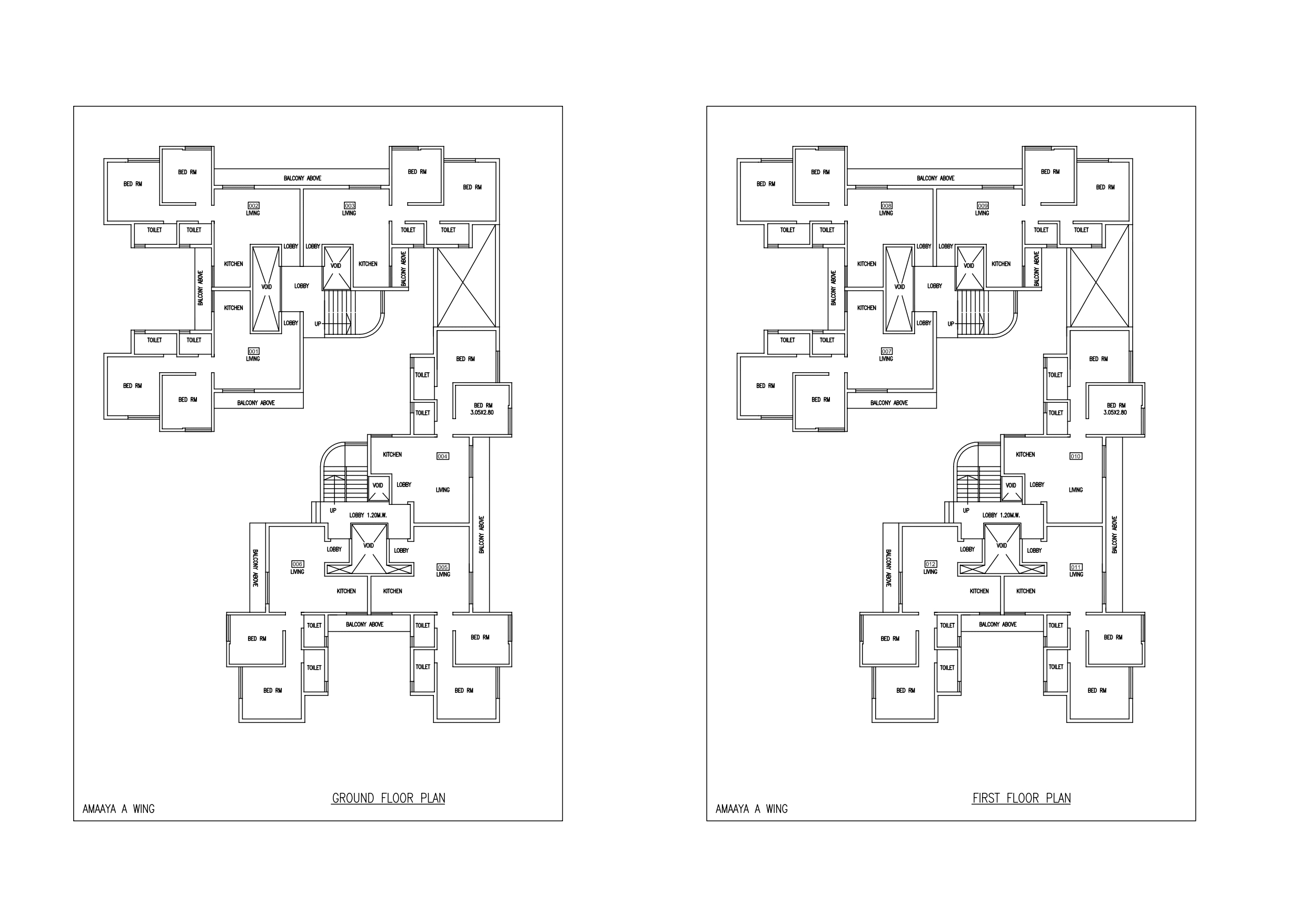 A Wing Floor Plan — Amaaya