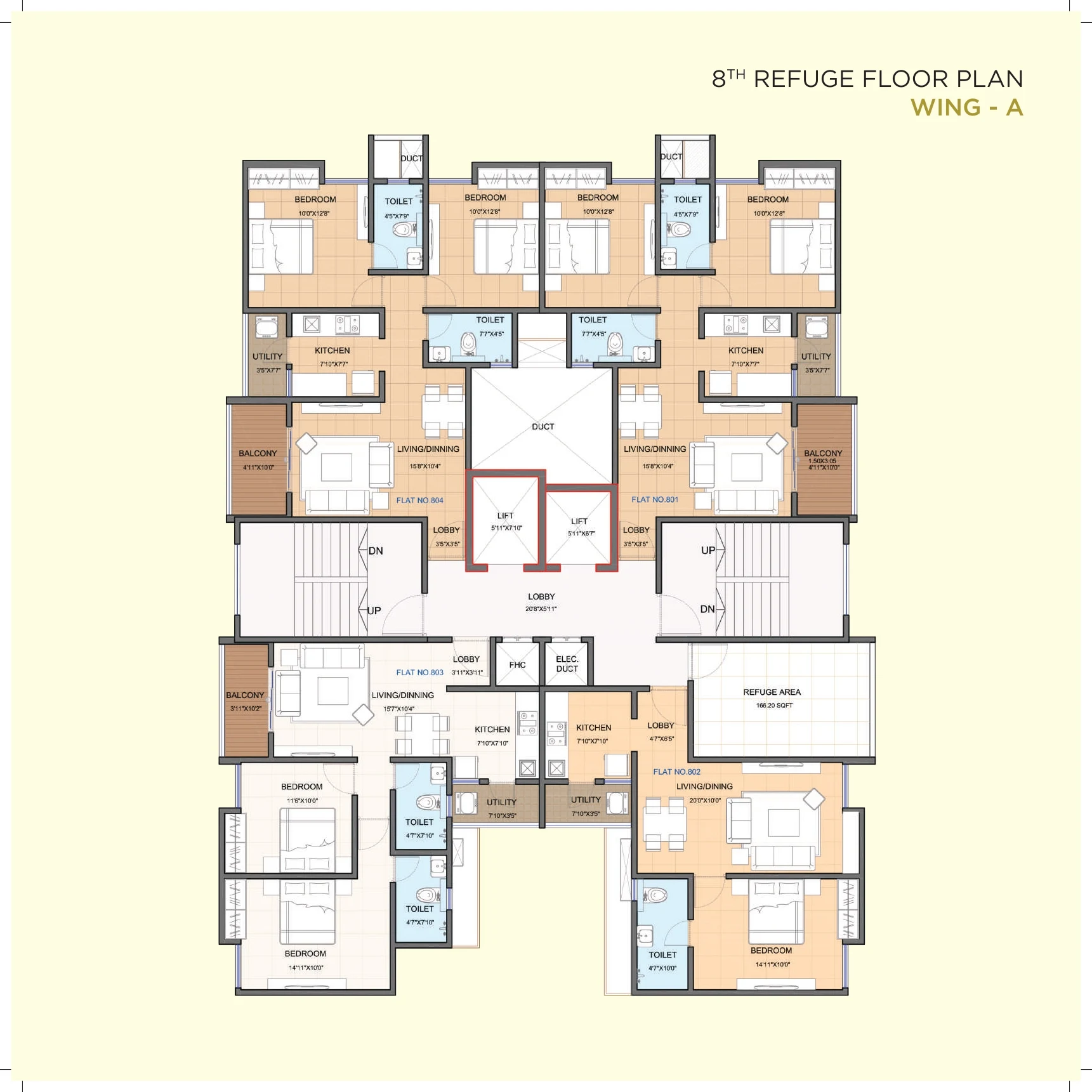 8th Refuge Floor Plan — Wing A — Marvella