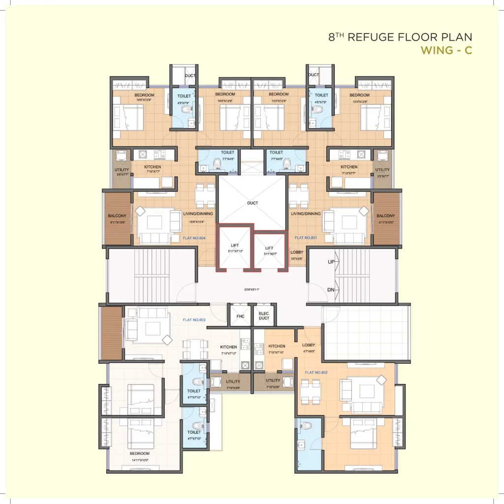 TYPICAL FLLOR PLAN WING C