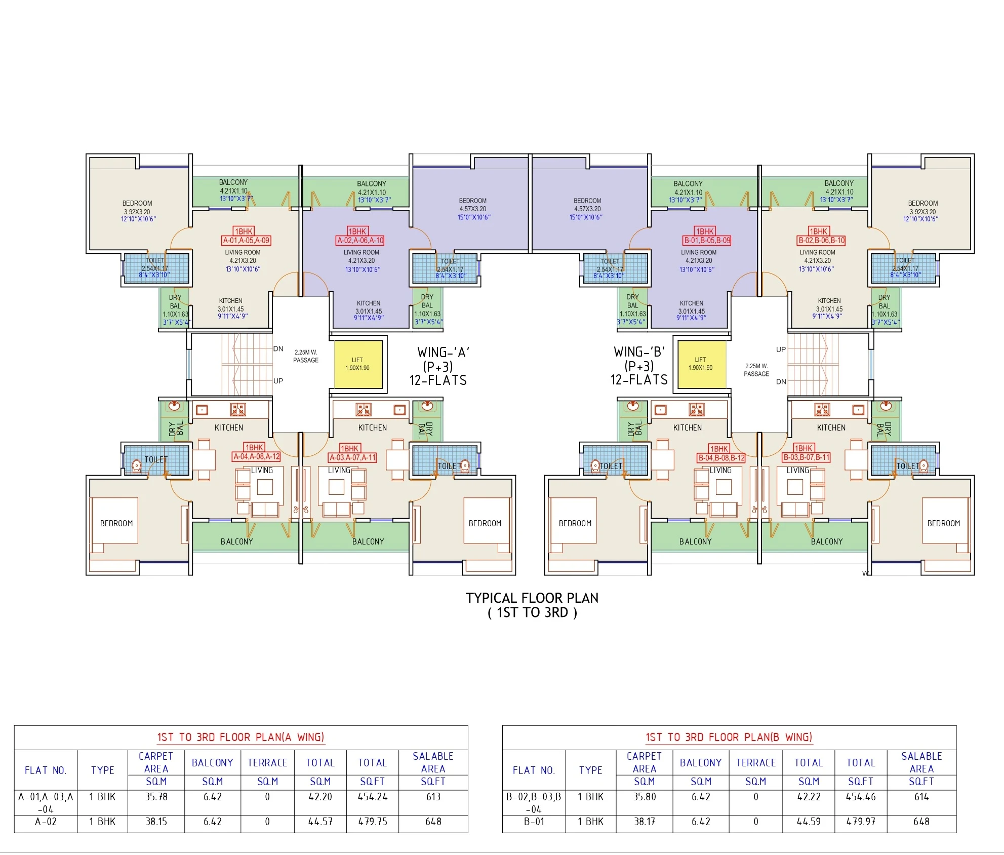 A & B Wing Floor Plan — Aahana