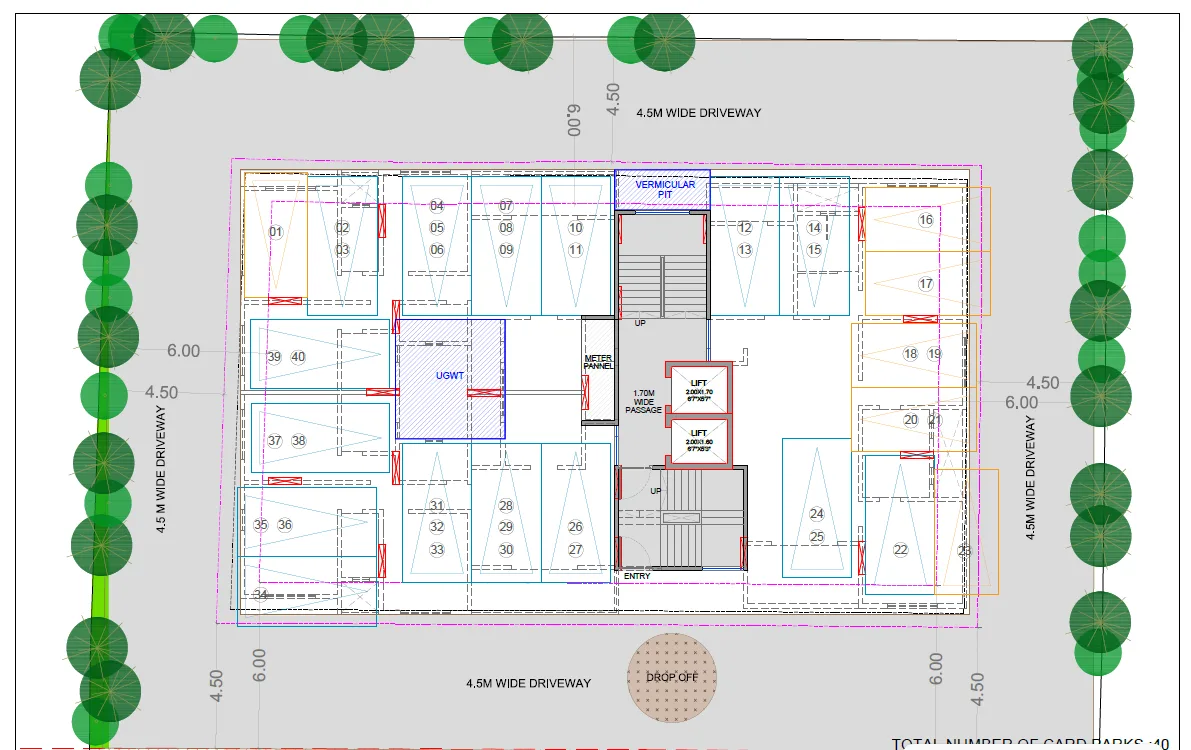 Ground Floor / Parking Plan — Kanak Kunj