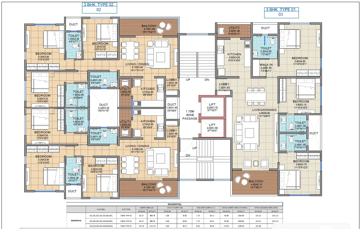 Typical Floor Plan — Kanak Kunj